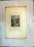 Original Old Antique Print Timon Athens Theatre Actor Woodman Engraving