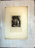 Original Old Antique Print Two Gentlemen Verona Man Lady Romance Theatre Actors