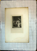 Original Old Antique Print Taming Shrew Theatre Scene Actors Shakespeare