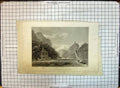 Original Old Antique Print Tell'S Chapel Lake Uri Mountains Boat Finden 1827