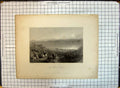 Antique Old Print Engraving Lake Tiberias Horses People Lake Bentley Bartlett