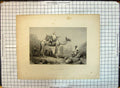 Antique Old Print Engraving Scene Tower Hippicus Camel Men Cousen Bartlett