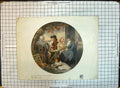 Antique Old Print Visit Returned Country Family Table Chairs George Morland