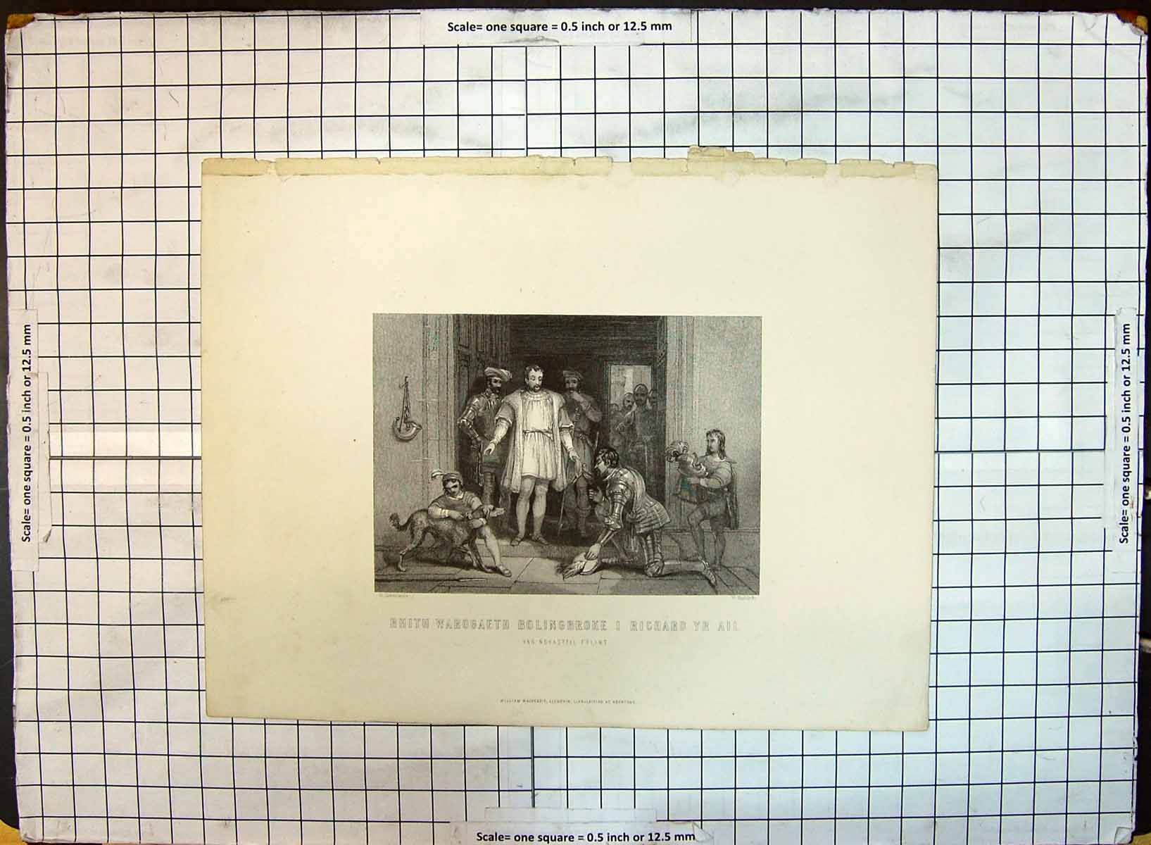 Old Engraving Rhith Warogaeth Bolingbroke Richard Radclyffe Cattermol