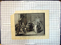 Old Antique Print Serment Fille Trouve Enceinte Men Ladies Meeting Scene