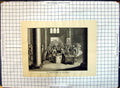 Original Old Antique Print Engraving Bapteme Russes Church Child Baptism