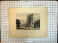 Antique Print Engraving Tomb Tionpoor Building Architecture French Roberts 19th