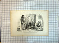 Original Old Antique Print Gringalet Secouru Doyen Petite-Pologne Men Monkey