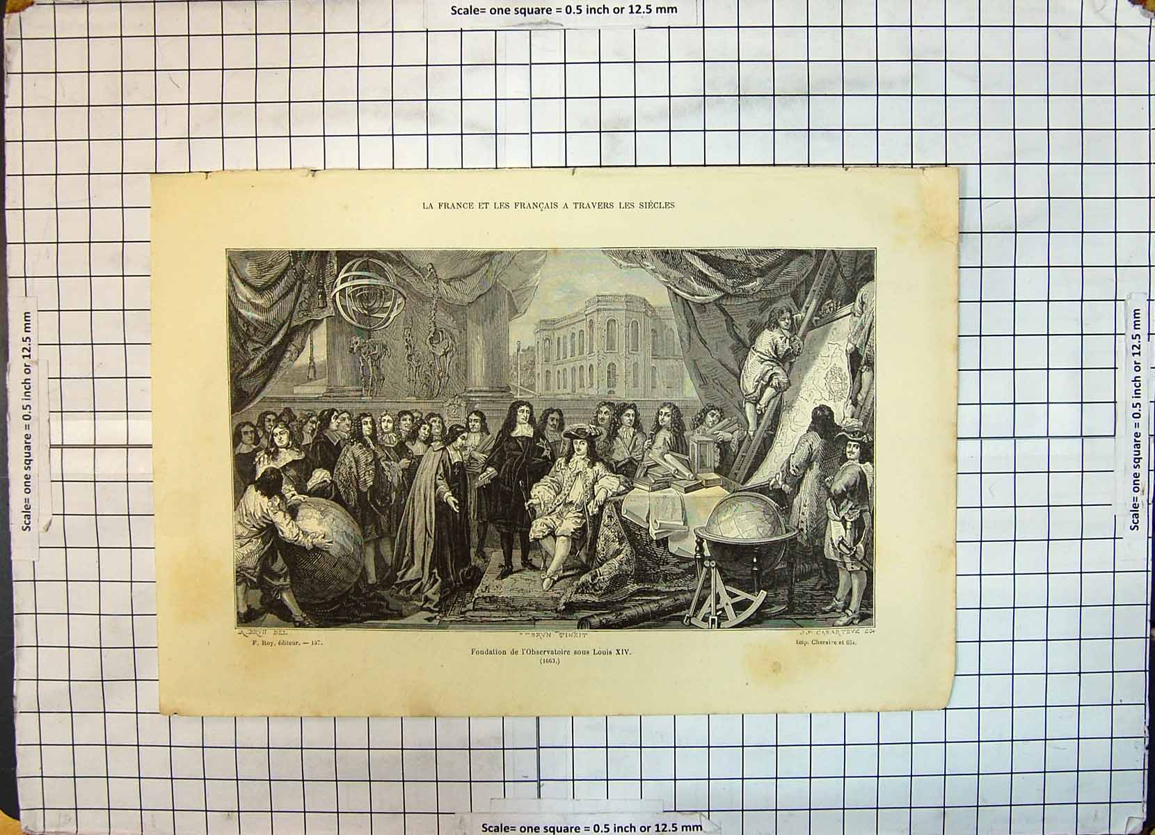 Old Print France Francais Travers Siecles Fondation L'Observatoire Louis