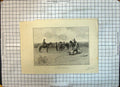 Original Old Antique Print Groupe De Gauchos Horses Men Dessin Paris