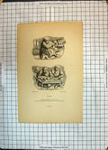 Antique Old Print Ouvriers Cordonniers Leur Travail Ladies Industry Sculpture