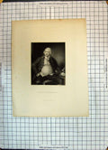 Old Antique Print Portrait Sir Richard Arkwright Jenkins Josh Wright 1837 19th