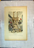 Antique Old Print Colour Imprimerie Parisienne Costumes Paris Siecle Library