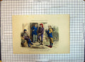 Old Print Colour Paysans Laboureur Musicien Siegle Musician Workers Paris