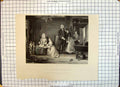 Original Old Antique Print Vicar Wakefield Family Home Sorrow Newton Greatbach