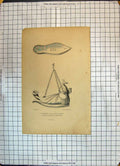 Original Old Antique Print Fashion Shoes Lampe Romaine Semelle Dessous Meme