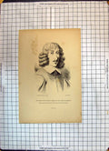 Antique Print Portrait Jean Baptiste Gaston Renty Siegneur Baron Landelles 19th