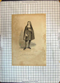 Old Antique Print Frere Cordonnier Crepin Crepinien Man Uniform Cottard 19th