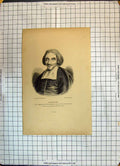 Original Old Antique Print Portrait Henry-Michel Buch Bisson Cottard Victorian
