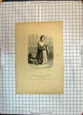 Old Antique Print Man Praying Doven Corporation Cordonniers Gand Cottard 20th