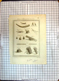 Antique Print Music Instruments Trompettes Tambour Royal Fluttes Cote D'Or