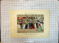 Old Antique Print Colour Costumes Paris Boutiques Galerie Palais Justice