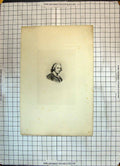 Original Old Antique Print Portrait Man Head People