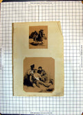 Antique Old Print Poor Family Home Injured War Sier Politician Man Uniform
