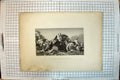 Antique Old Print Scene Jeremiah Lamenting Over Jerusalem Religious Family