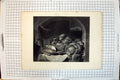 Old Print Red Cape Monkey Dead Bird Vegetables Dinner Table Taylor Lance