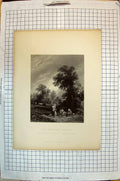 Old Print Engraving Benevolent Cottages Family Farm Scene Topham Calcott