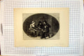 Original Old Antique Print Men Lady Card Players Game Table 18th Century