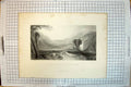 Antique Old Print Apollo Daphne Vale Tempe Mountains Cliffs Brandard Turner