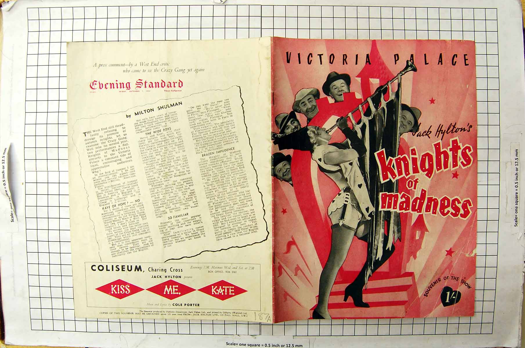 Old Theatre Victoria Palace Jack Hylton Knights Madness Souvenier Sho 19th