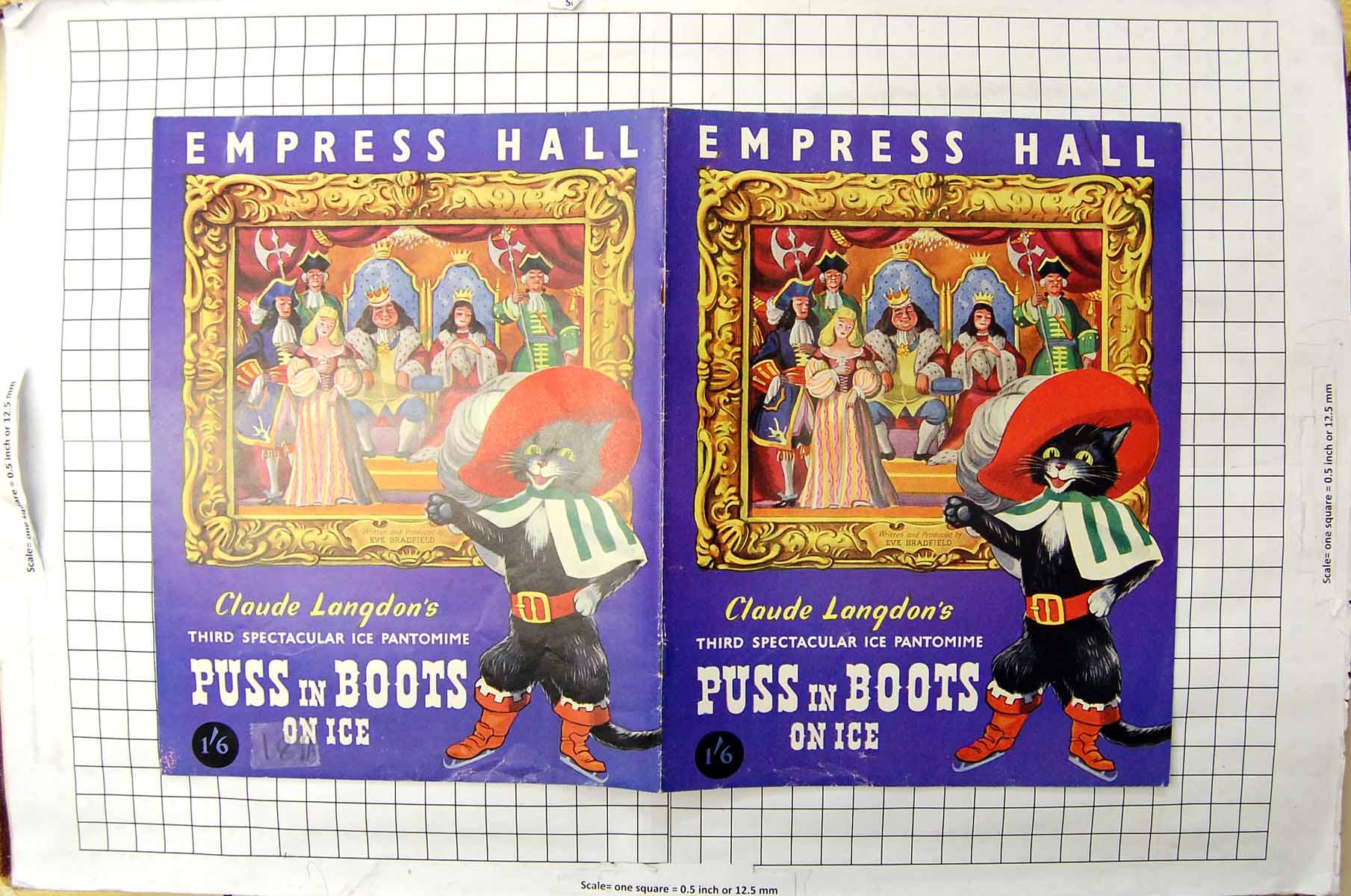 Old Puss In Boots Theatre Ice Empress Hall Claude Langdon Farrar Cart 19th