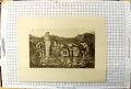Original Old Antique Print Beautiful Ladies Washing Pool Mountains Scene