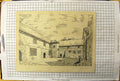 Original Old Antique Print Wroxhall Abbey Building Architecture