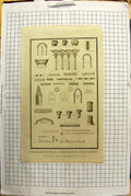Old Plate Architecture Saxon Gothic Arch Capitals Column Ornament Chu
