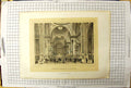 Antique Old Print Interieur L'Eglise Madeleine Interior Building Architecture
