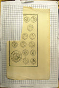 Original Old Antique Print Damaged Coins Medals Beger Statori Victor