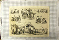 Old Antique Print Prout'S Microcosm Plate Fishing Boats Fishermen Ref.2