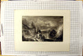 Original Old Antique Print Engraving Parting Hero Leander Turner Bradshaw