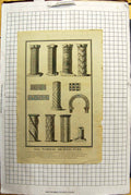 Antique Old Print Early Norman Architecture Monastery Lindisfarne Canterbury