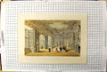 Old Antique Print Colour Gilt Room Holland House Architecture Richardson