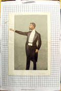 Original Old Antique Print Colour Portrait Vanity Fair Hon. Abe Bailey