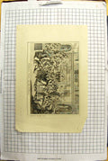 Old Engraving Distribuzione Fuoca Sagro Fatta Dal Patriarca Fighting Victorian