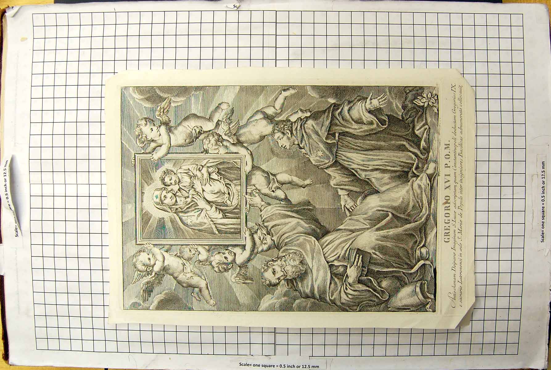 Old Antique Print Engraving Gregorio Constantinopoli Deductum Gregorius 20th