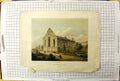 Old Antique Print Colour Engraving St. Nicolaus Wisby Church Architecture 20th