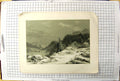 Old Antique Print Engraving Aro-Sjon Smaland Mountains Trees River Scene 20th