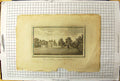 Old Engraving View Duke Argyll House Whitton Garden Scene Architectur